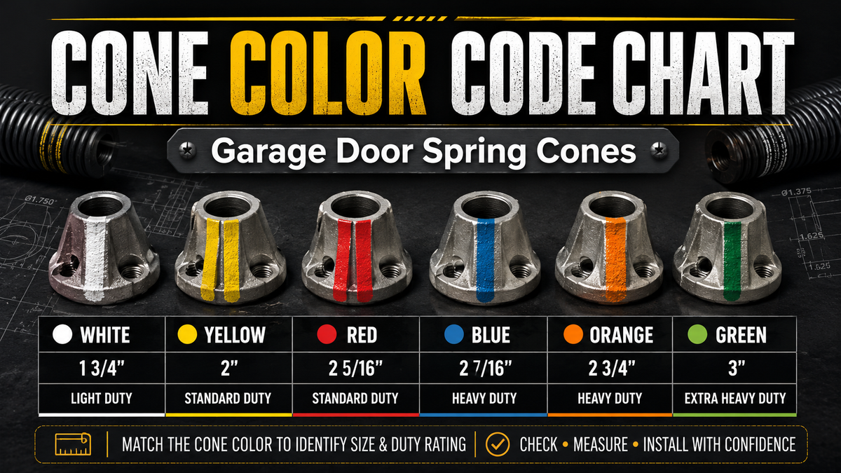 Garage Door Spring Color Code Chart