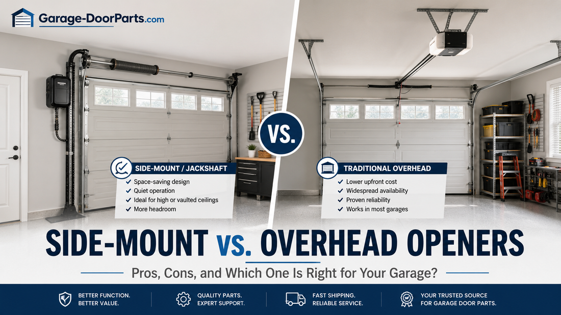 Side-Mount Garage Door Openers vs. Overhead Openers: Pros, Cons, and Which One Is Better?