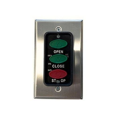 LiftMaster 02-108 Three-Button Indoor Flush-Mount Station — Open / Close / Stop
