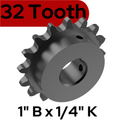 LiftMaster 71-1550B32LGH Drive Sprocket — 32 Teeth, #50 Chain, 1-Inch Bore