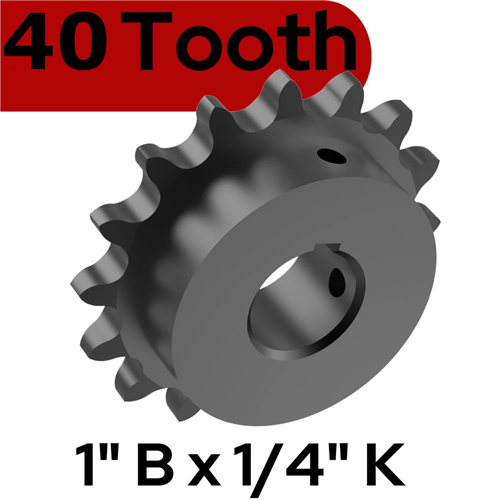 LiftMaster 71-1550B40LGH Drive Sprocket — 40 Teeth, #50 Chain, 1-Inch Bore