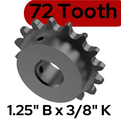 LiftMaster 71-1550B72QKH Drive Sprocket — #50, 72 Teeth, 1-1/4-Inch Bore