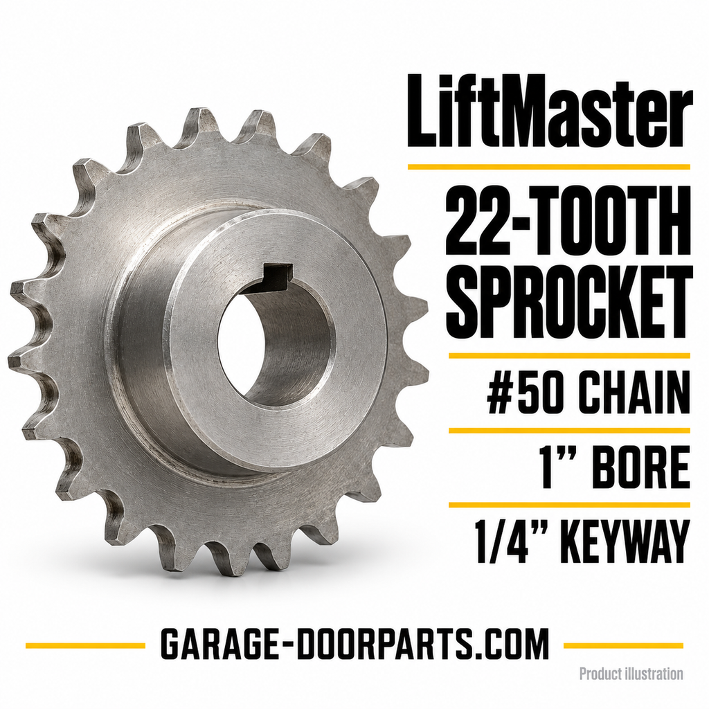 LiftMaster 22-Tooth Sprocket for #50 Chain – 1" Bore, 1/4" Keyway