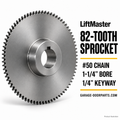 LiftMaster 82-Tooth Sprocket for #50 Chain – 1-1/4" Bore, 1/4" Keyway