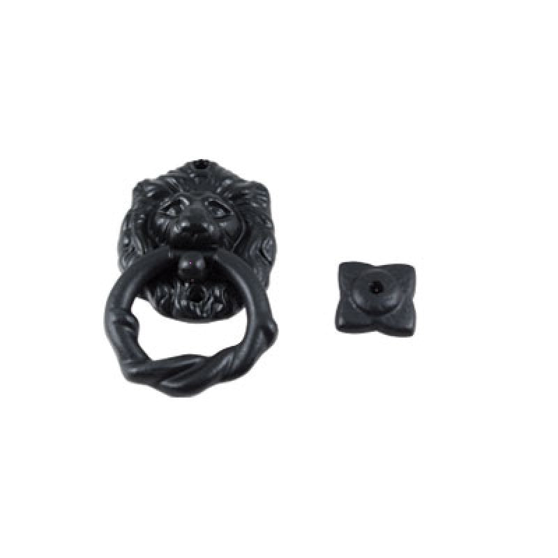 Lion Head Door Knocker - Black