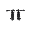 8" Carriage Door Cast Iron Handle Set - Black