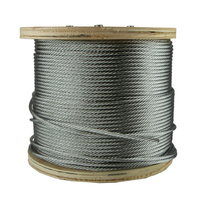 1/8" - 7 X 19 LEFT LAY CABLE - 500' REEL