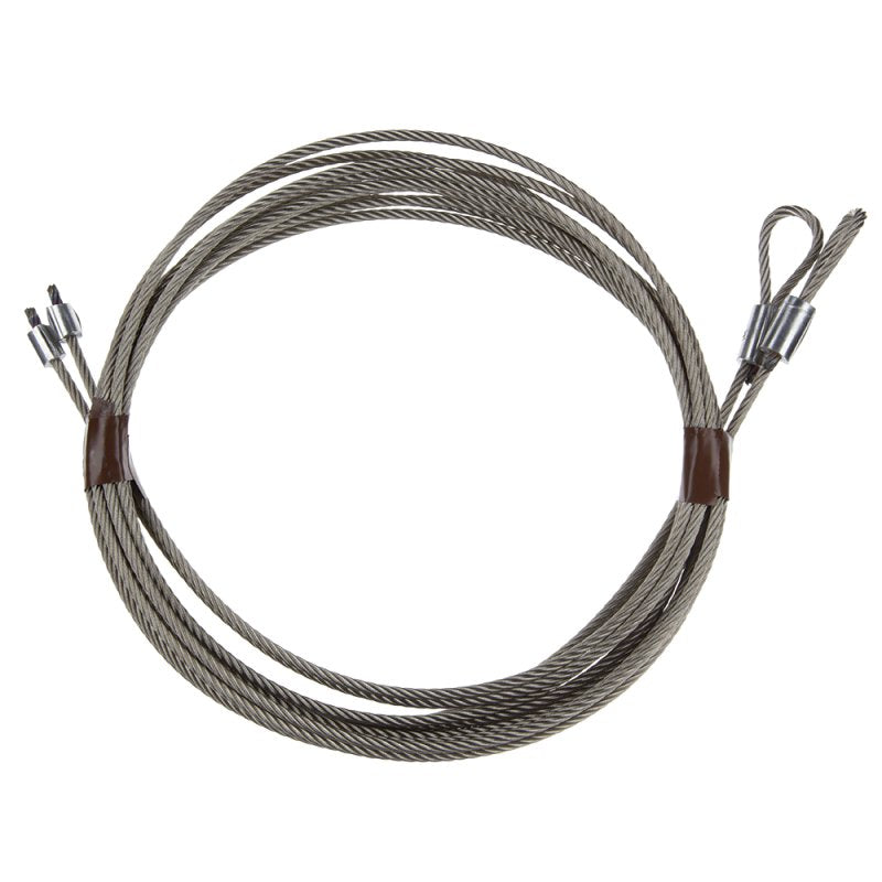 Pair Torsion Cable 1/8" 7x19 9'6 (8' Door) - Stainless Steel