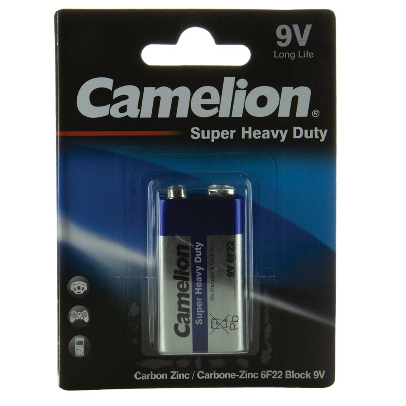 9V Super Heavy Duty Battery (1 Per Card)