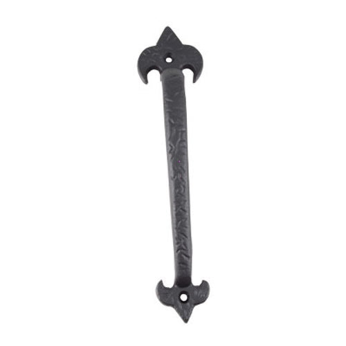 10 " Fleur De Lis Pull Handle - Black