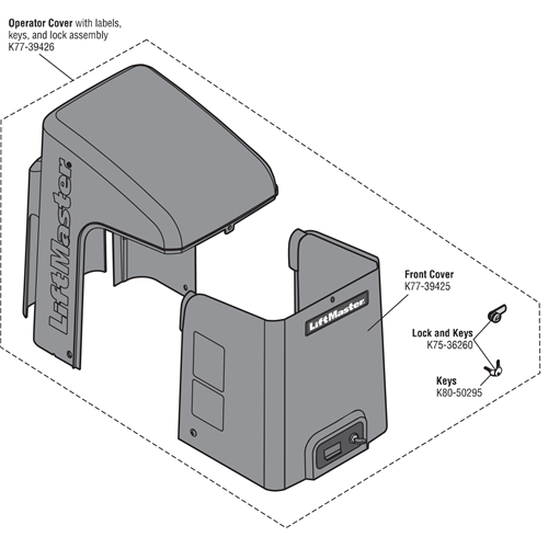 LiftMaster K77-39426 Gray Operator Cover — CSL24UL